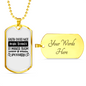 Faith Make Things Possible Necklace Stainless Steel or 18k Gold Dog Tag 24" Chain-Express Your Love Gifts