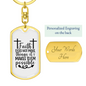 Faith Makes Them Possible Keychain Stainless Steel or 18k Gold Dog Tag Keyring-Express Your Love Gifts