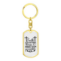 Faith Makes Them Possible Keychain Stainless Steel or 18k Gold Dog Tag Keyring-Express Your Love Gifts