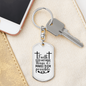 Faith Makes Them Possible Keychain Stainless Steel or 18k Gold Dog Tag Keyring-Express Your Love Gifts