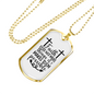 Faith Makes Them Possible Necklace Stainless Steel or 18k Gold Dog Tag 24" Chain-Express Your Love Gifts