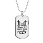 Faith Makes Them Possible Necklace Stainless Steel or 18k Gold Dog Tag 24" Chain-Express Your Love Gifts