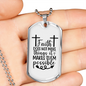 Faith Makes Them Possible Necklace Stainless Steel or 18k Gold Dog Tag 24" Chain-Express Your Love Gifts
