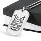 Faith Makes Them Possible Necklace Stainless Steel or 18k Gold Dog Tag 24" Chain-Express Your Love Gifts