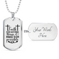 Faith Makes Them Possible Necklace Stainless Steel or 18k Gold Dog Tag 24" Chain-Express Your Love Gifts