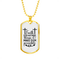 Faith Makes Them Possible Necklace Stainless Steel or 18k Gold Dog Tag 24" Chain-Express Your Love Gifts