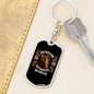 Faith Moves Mountains Matthews 17:20 Keychain Stainless Steel or 18k Gold Dog Tag Keyring-Express Your Love Gifts