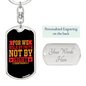 Faith Not By Sight 2 Corinthians 5:7 Keychain Stainless Steel or 18k Gold Dog Tag Keyring-Express Your Love Gifts