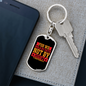 Faith Not By Sight 2 Corinthians 5:7 Keychain Stainless Steel or 18k Gold Dog Tag Keyring-Express Your Love Gifts
