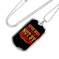 Faith Not By Sight 2 Corinthians 5:7 Necklace Stainless Steel or 18k Gold Dog Tag 24" Chain-Express Your Love Gifts