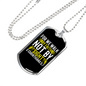 Faith Not By Sight White 2 Corinthians 5:7 Necklace Stainless Steel or 18k Gold Dog Tag 24" Chain-Express Your Love Gifts