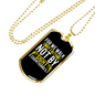 Faith Not By Sight White 2 Corinthians 5:7 Necklace Stainless Steel or 18k Gold Dog Tag 24" Chain-Express Your Love Gifts