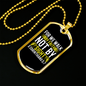 Faith Not By Sight White 2 Corinthians 5:7 Necklace Stainless Steel or 18k Gold Dog Tag 24" Chain-Express Your Love Gifts