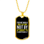 Faith Not By Sight White 2 Corinthians 5:7 Necklace Stainless Steel or 18k Gold Dog Tag 24" Chain-Express Your Love Gifts