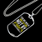 Faith Not By Sight White 2 Corinthians 5:7 Necklace Stainless Steel or 18k Gold Dog Tag 24" Chain-Express Your Love Gifts