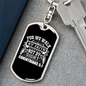 Faith Not Sight 2 Corinthians 5:7 Keychain Stainless Steel or 18k Gold Dog Tag Keyring-Express Your Love Gifts