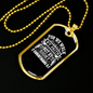 Faith Not Sight 2 Corinthians 5:7 Necklace Stainless Steel or 18k Gold Dog Tag 24"-Express Your Love Gifts