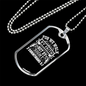 Faith Not Sight 2 Corinthians 5:7 Necklace Stainless Steel or 18k Gold Dog Tag 24"-Express Your Love Gifts