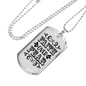 Faith Over Fear Caps Necklace Stainless Steel or 18k Gold Dog Tag 24" Chain-Express Your Love Gifts
