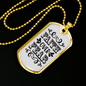 Faith Over Fear Caps Necklace Stainless Steel or 18k Gold Dog Tag 24" Chain-Express Your Love Gifts