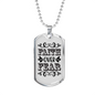 Faith Over Fear Caps Necklace Stainless Steel or 18k Gold Dog Tag 24" Chain-Express Your Love Gifts