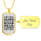 Faith Over Fear Caps Necklace Stainless Steel or 18k Gold Dog Tag 24" Chain-Express Your Love Gifts