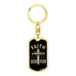 Faith Over Fear Cross Keychain Stainless Steel or 18k Gold Dog Tag Keyring-Express Your Love Gifts