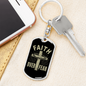 Faith Over Fear Cross Keychain Stainless Steel or 18k Gold Dog Tag Keyring-Express Your Love Gifts