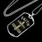 Faith Over Fear Cross Necklace Stainless Steel or 18k Gold Dog Tag 24" Chain-Express Your Love Gifts