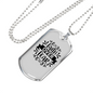 Faith Over Fear Dark Necklace Stainless Steel or 18k Gold Dog Tag 24" Chain-Express Your Love Gifts