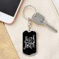 Faith Over Fear Design Keychain Stainless Steel or 18k Gold Dog Tag Keyring-Express Your Love Gifts