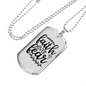 Faith Over Fear Necklace Stainless Steel or 18k Gold Dog Tag 24" Chain-Express Your Love Gifts