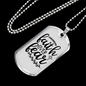 Faith Over Fear Necklace Stainless Steel or 18k Gold Dog Tag 24" Chain-Express Your Love Gifts