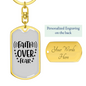 Faith Over Fear Stars Keychain Stainless Steel or 18k Gold Dog Tag Keyring-Express Your Love Gifts
