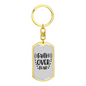Faith Over Fear Stars Keychain Stainless Steel or 18k Gold Dog Tag Keyring-Express Your Love Gifts