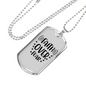 Faith Over Fear Stars Necklace Stainless Steel or 18k Gold Dog Tag 24" Chain-Express Your Love Gifts