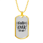 Faith Over Fear Stars Necklace Stainless Steel or 18k Gold Dog Tag 24" Chain-Express Your Love Gifts