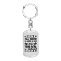 Faith Over Fear White Keychain Stainless Steel or 18k Gold Dog Tag Keyring-Express Your Love Gifts