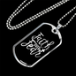 Faith Over Fear White Necklace Stainless Steel or 18k Gold Dog Tag 24" Chain-Express Your Love Gifts