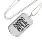 Faith Over Necklace Stainless Steel or 18k Gold Dog Tag 24" Chain-Express Your Love Gifts