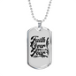 Faith Over Necklace Stainless Steel or 18k Gold Dog Tag 24" Chain-Express Your Love Gifts