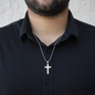 Faith Psalm 46:5 Cross Necklace Message Card W Ball Chain Pendant-Express Your Love Gifts
