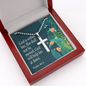 Faith Psalm 46:5 Cross Necklace Message Card W Ball Chain Pendant-Express Your Love Gifts