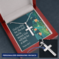 Faith Psalm 46:5 Cross Necklace Message Card W Ball Chain Pendant-Express Your Love Gifts