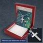 Faith Psalm 46:5 Cross Necklace Message Card W Ball Chain Pendant-Express Your Love Gifts