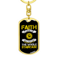 Faith Staircase Keychain Stainless Steel or 18k Gold Dog Tag Keyring-Express Your Love Gifts