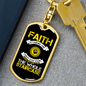 Faith Staircase Keychain Stainless Steel or 18k Gold Dog Tag Keyring-Express Your Love Gifts