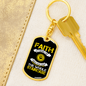 Faith Staircase Keychain Stainless Steel or 18k Gold Dog Tag Keyring-Express Your Love Gifts