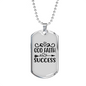 Faith Success Arrow Necklace Stainless Steel or 18k Gold Dog Tag 24" Chain-Express Your Love Gifts