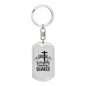 Faith Weights Keychain Stainless Steel or 18k Gold Dog Tag Keyring-Express Your Love Gifts